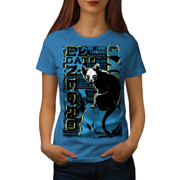 Gato Negro Black Cat Womens T-Shirt