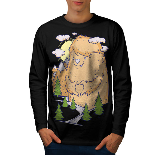 Giant Monster Love Mens Long Sleeve T-Shirt