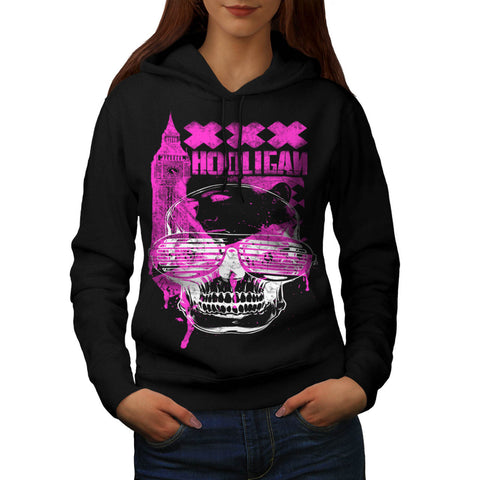 DJ Hooligan Skull XXX Womens Hoodie