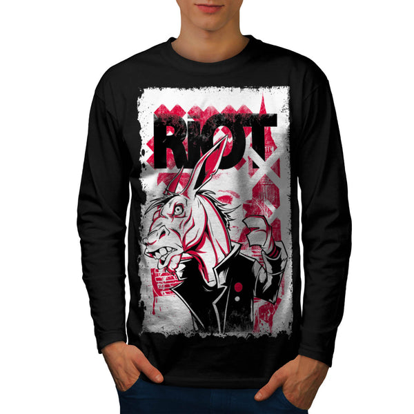 Riot Horse Suit War Mens Long Sleeve T-Shirt