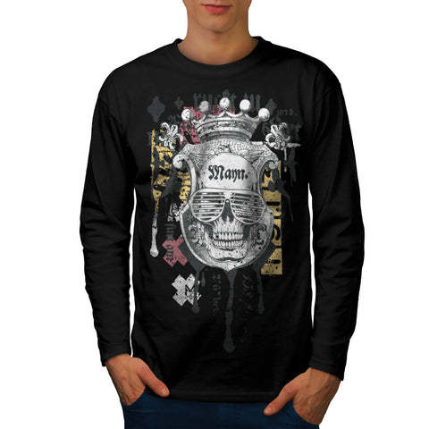 Man Royal Skull Team Mens Long Sleeve T-Shirt