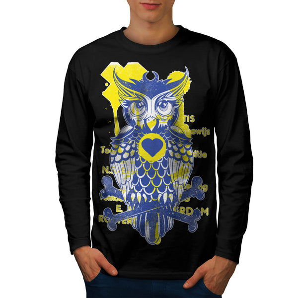 Rotterdam Wild Owl Mens Long Sleeve T-Shirt
