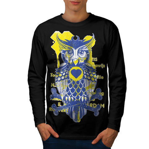 Rotterdam Wild Owl Mens Long Sleeve T-Shirt