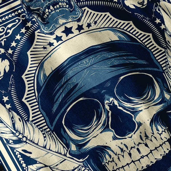Skull Gangster Head Mens Long Sleeve T-Shirt
