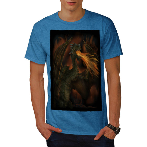 Dragon Dark Castle Mens T-Shirt