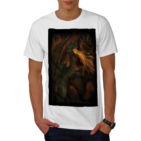 Dragon Dark Castle Mens T-Shirt