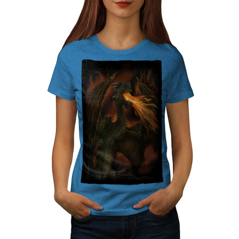Dragon Dark Castle Womens T-Shirt