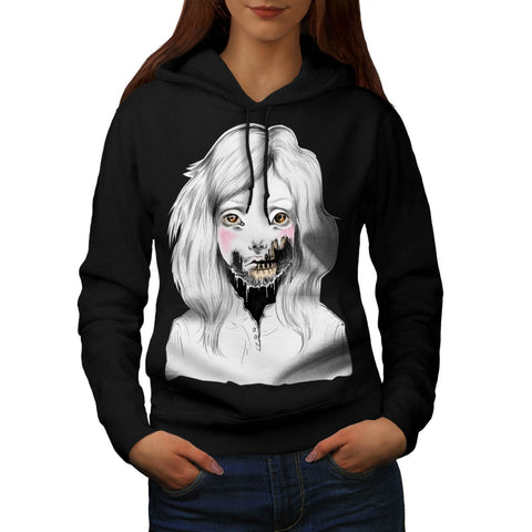 Girl Face Skeleton Womens Hoodie