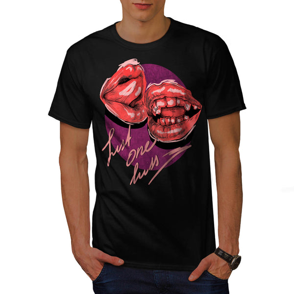 Just One Kiss Red Lip Mens T-Shirt