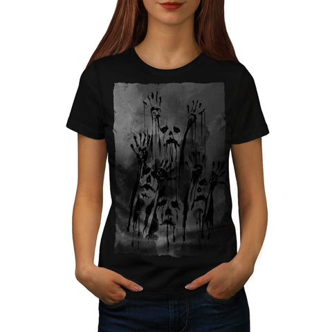 Ghost Freaky Zombie Womens T-Shirt