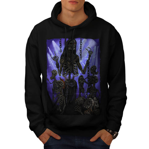 Skeleton Darside Grim Mens Hoodie