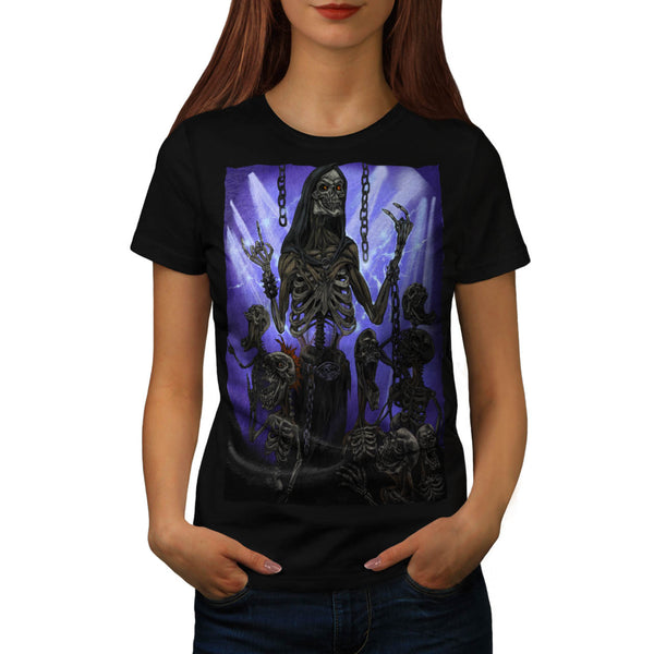 Skeleton Darside Grim Womens T-Shirt
