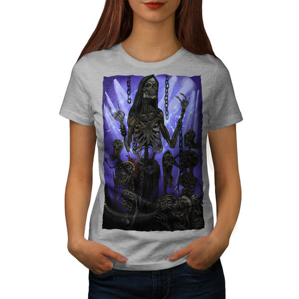 Skeleton Darside Grim Womens T-Shirt