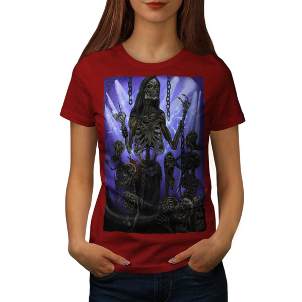 Skeleton Darside Grim Womens T-Shirt