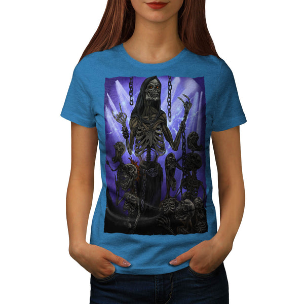 Skeleton Darside Grim Womens T-Shirt