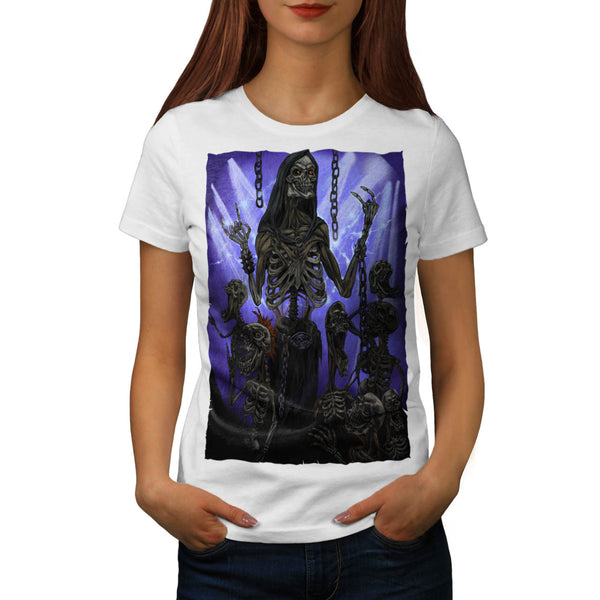 Skeleton Darside Grim Womens T-Shirt