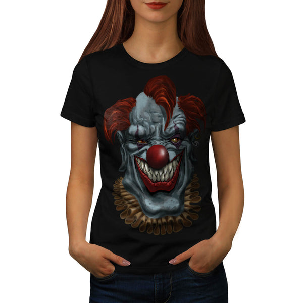 Joker Angry Face Evil Womens T-Shirt