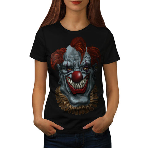 Joker Angry Face Evil Womens T-Shirt