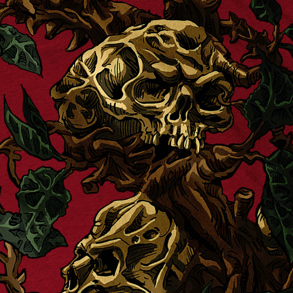 Skull Head Dead Tree Mens T-Shirt