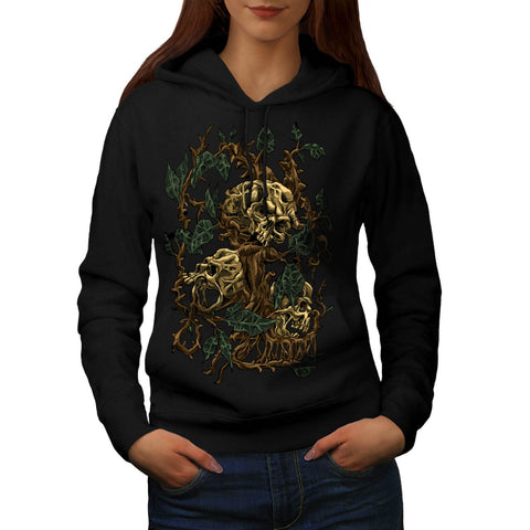 Skull Head Dead Tree Womens Hoodie