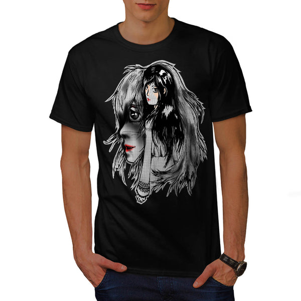 Beautiful Anime Lady Mens T-Shirt