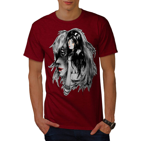 Beautiful Anime Lady Mens T-Shirt