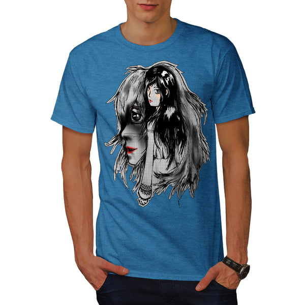 Beautiful Anime Lady Mens T-Shirt