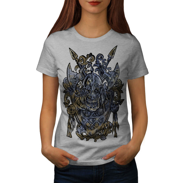 Ancient Viking Skull Womens T-Shirt