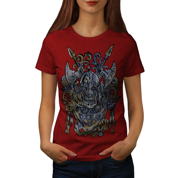Ancient Viking Skull Womens T-Shirt