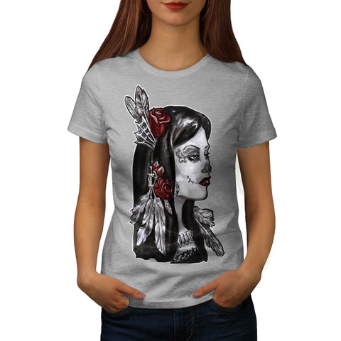 Goth Darkness Lady Womens T-Shirt