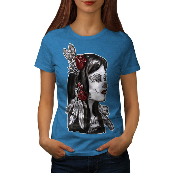 Goth Darkness Lady Womens T-Shirt