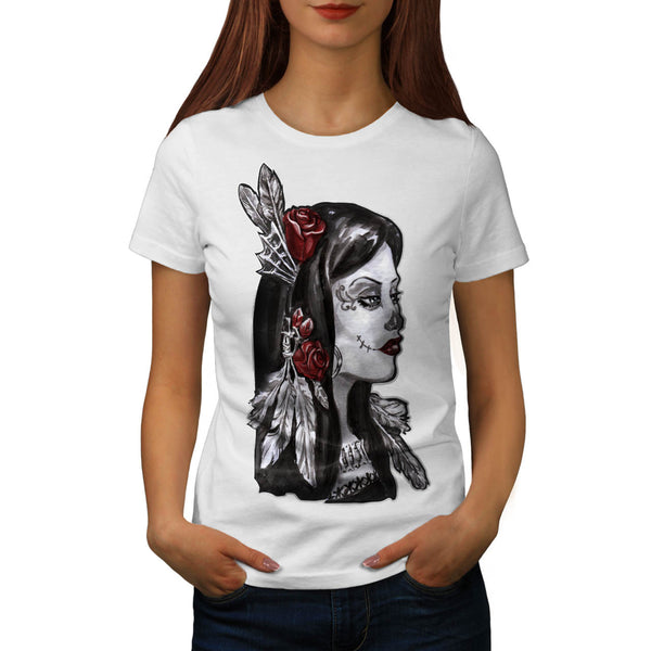 Goth Darkness Lady Womens T-Shirt