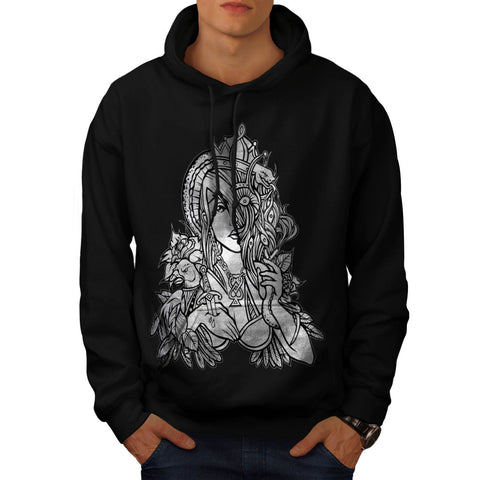 Beautiful Queen Lady Mens Hoodie