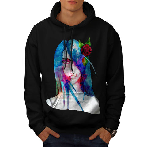 Beautiful Girl Face Mens Hoodie