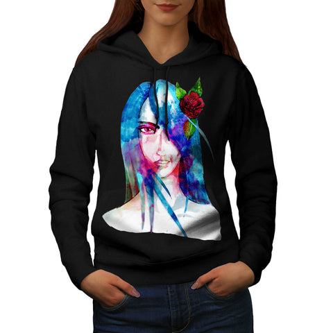 Beautiful Girl Face Womens Hoodie