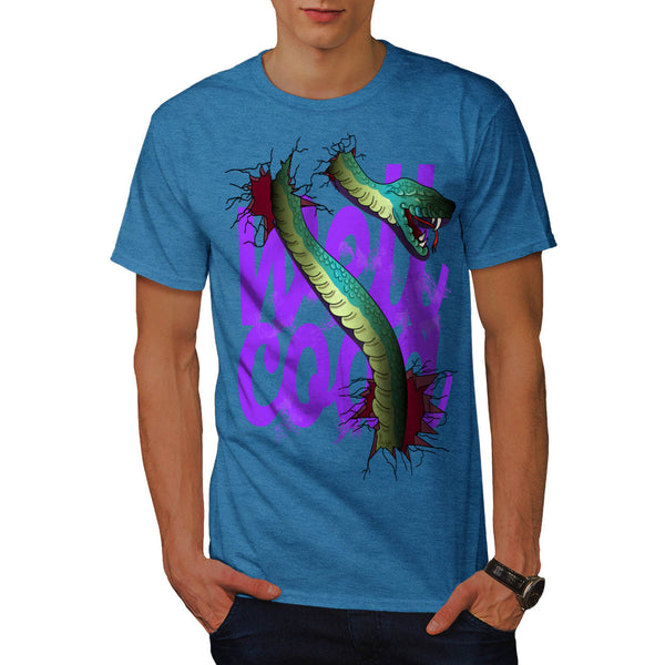 Wellcoda Snake Attack Mens T-Shirt