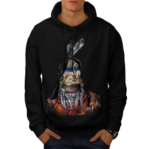 Indian Chieftain Man Mens Hoodie