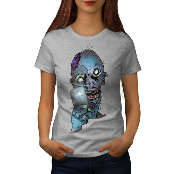 Zombie Selfie Phone Womens T-Shirt
