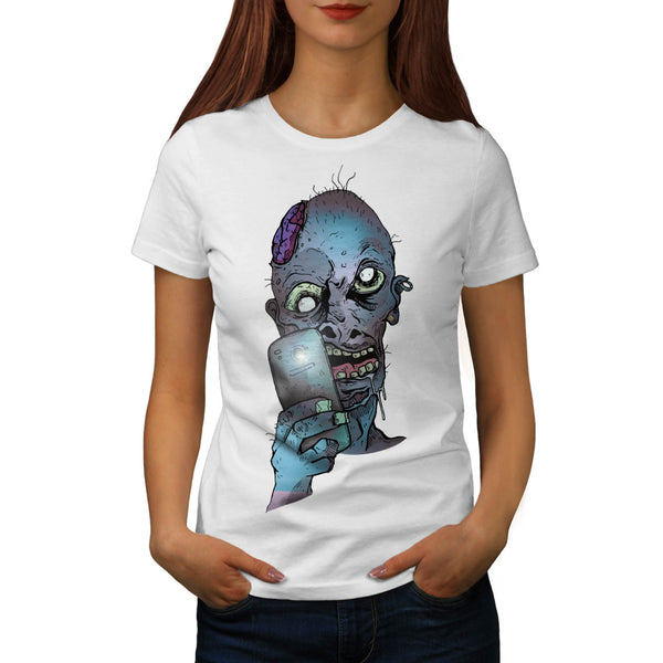 Zombie Selfie Phone Womens T-Shirt