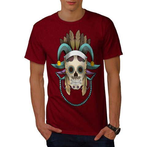 Decorated Skull Head Mens T-Shirt