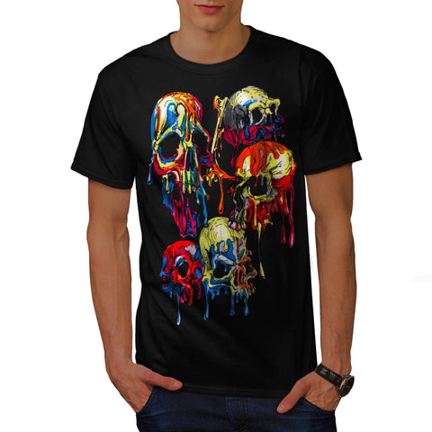 Colorful Skull Head Mens T-Shirt