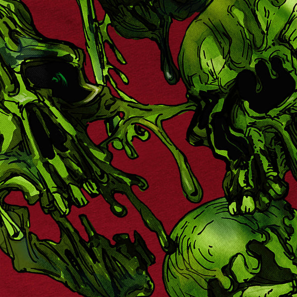 Melting Skull Head Mens T-Shirt