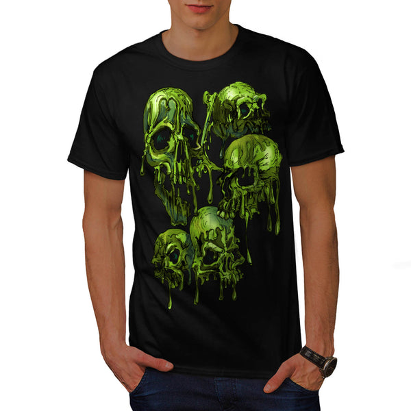Melting Skull Head Mens T-Shirt