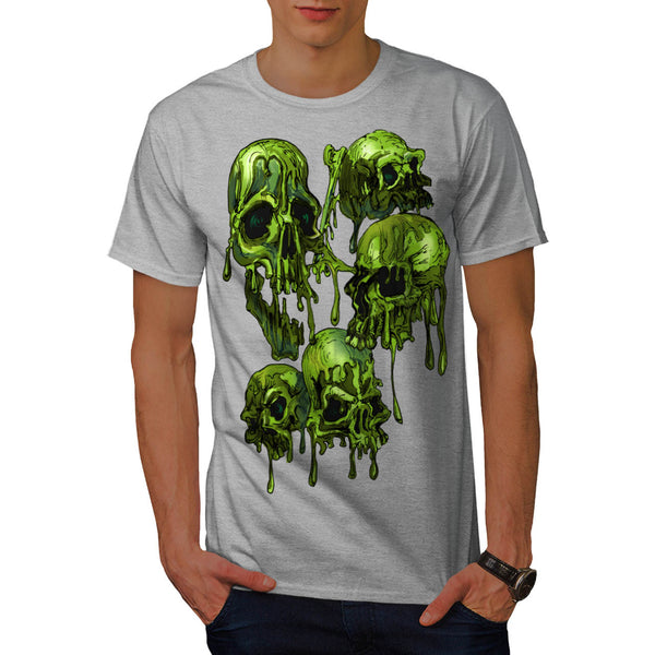 Melting Skull Head Mens T-Shirt