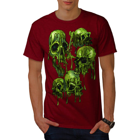 Melting Skull Head Mens T-Shirt