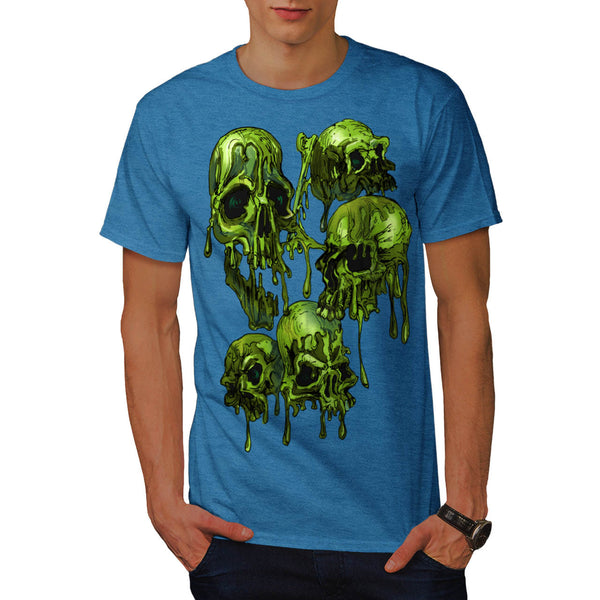 Melting Skull Head Mens T-Shirt