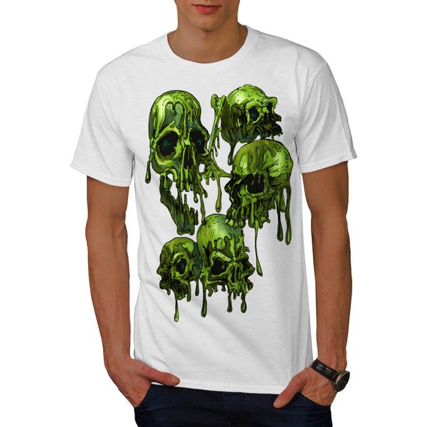 Melting Skull Head Mens T-Shirt