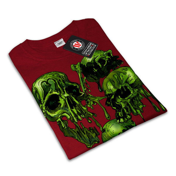 Melting Skull Head Mens T-Shirt