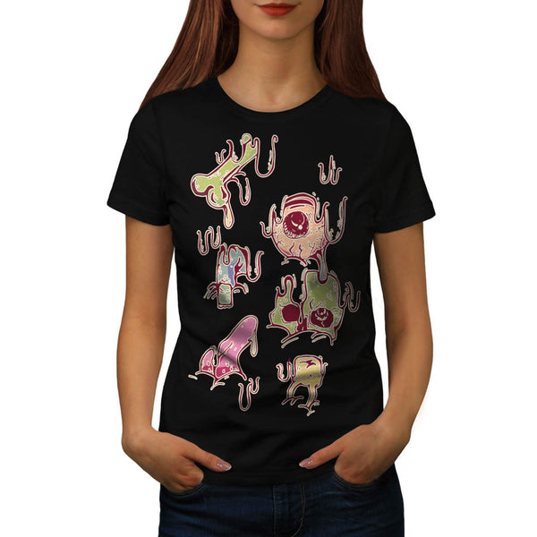 Zombie Body Part Mess Womens T-Shirt