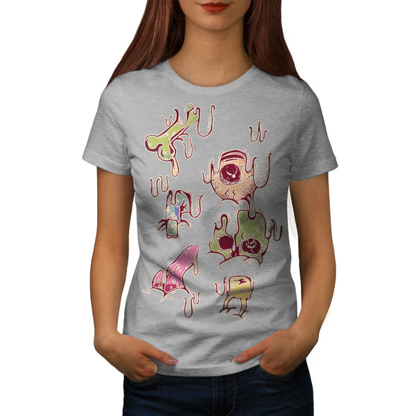 Zombie Body Part Mess Womens T-Shirt